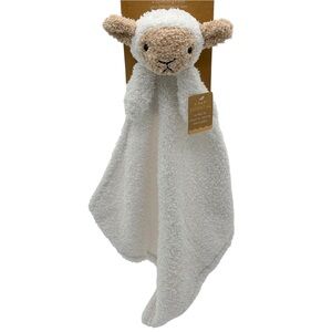 LEVI & EMMIE  Feather Knit Little Lamb Lovey | Baby Security Blanket | Baby Gift